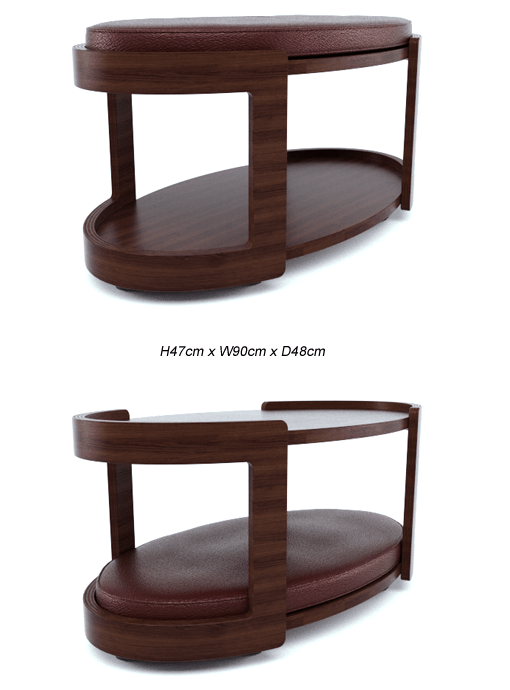 Oval Ottoman Table SketchUcation